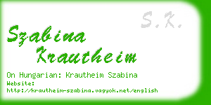 szabina krautheim business card
